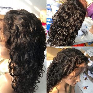 Pelucas de Cabello Humano Indio Suave Remy Virgen con Ondas al Agua y Encaje Frontal, Pelucas con Encaje Frontal HD, Pelucas Completas con Encaje Trenzado para Mujeres Negras - Product Image 2
