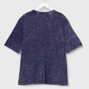 T-shirt Oversize Délavé à l'Acide 100% Coton Vintage, Col Rond, Manches Courtes, Streetwear Uni pour Homme - Product Image 2