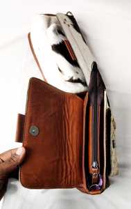 New Arrival Sling Bag Real Cowhide Fur Leather Hot Sale Stylish <b>Handbag</b> Hair On Hide Fur Bohemian Women's Multi Uses Bag - Product Image 3