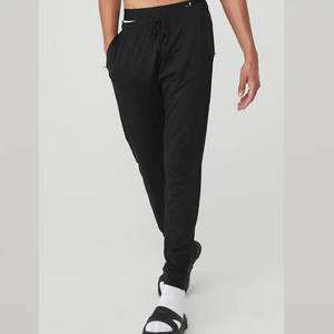 Men's High Quality Streetwear Customized Regular Fit Trouser With Side Zipper Pockets <b>Linen</b> Regular Fit <b>Drawstring</b> <b>Pants</b> - Product Image 5