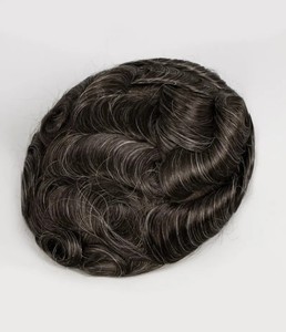 Prótesis Capilar de Cabello Humano Remy Brasileño con Base de Seda y Ondas Naturales para Hombres Afroamericanos - Product Image 4