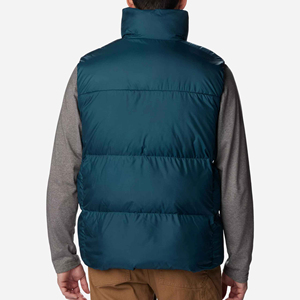 Chaqueta de plumón impermeable personalizada para hombre, cálida chaqueta acolchada transpirable sin mangas para exteriores para hombre, para senderismo, correr, chaleco con cuello levantado para hombre - Product Image 5