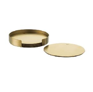 Sous-verre élégant en acier inoxydable avec finition martelée pour une décoration de salle à manger classique moderne, utilisation au bureau, au café, au restaurant - Product Image 5