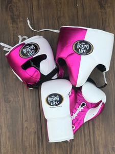Premium Customized Color No Boxing No Life Sparring Set Genuine Leather Training Gloves Adjustable Strap Head Guard Groin Guard - Product Image 2
