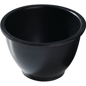 Vaso Cónico de Goma Negra para Yeso, 90 mm de Altura, 125 mm de Diámetro Superior, 60 mm de Diámetro Inferior - Product Image 1