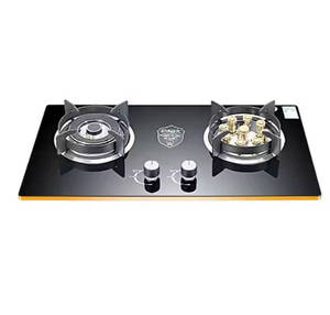 Table de cuisson à gaz encastrable à double brûleur, surface en verre trempé, allumage électronique, protection contre l'extinction de la flamme, classe d'efficacité énergétique disponible - Product Image 2