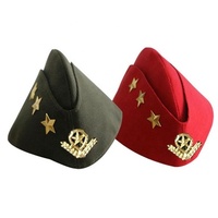 Vente en gros de chapeaux habillés d'officier en polyester confortables Casquette à visière uniforme de cérémonie et équipement de défense personnelle