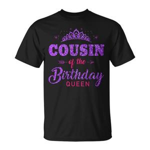 Women's Birthday <b>Queen</b> Party <b>T</b>-<b>Shirt</b> Cousin of the Birthday <b>Queen</b> for Promotional Events - Product Image 1