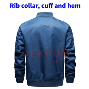 Chaqueta Bomber Casual para Hombre 2024, Talla XXL, Ecológica, Transpirable, de Nailon/Poliéster, con Cuello Alto, Diseño Varsity de Invierno para Adultos - Product Image 2
