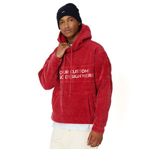 Sudaderas con capucha de talla grande para hombre 100% algodón Sudadera con capucha en blanco Impresión personalizada Logotipo de su marca Sudadera con capucha de gran tamaño de lana - Product Image 4