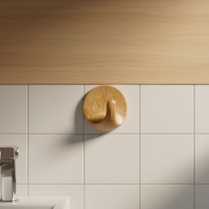 วีแอล ตะขอแขวนเสื้อผ้าลายไม้ทรงกลม ขนาด L ดีไซน์โดดเด่น - Product Image 3