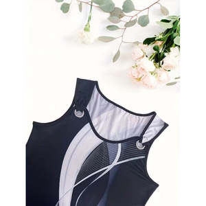 Women'<b>s</b> Strappy Heart V-Neck Supreme <b>Blouse</b> with Eyelet Detail Pattern, 37770 - patterned - Product Image 5