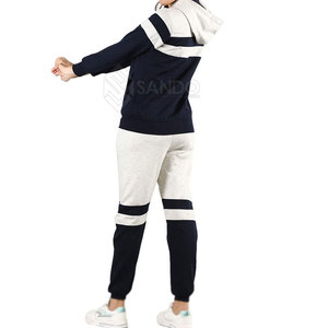 Ensemble de survêtement décontracté d'été pour femme, grande taille, avec logo personnalisé, pour usage extérieur, style tendance, durable, 100 % coton, ensemble 2 pièces longues - Product Image 4