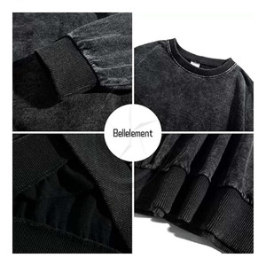 เสื้อสเวตเตอร์โอเวอร์ไซซ์ระบายความร้อนแขนยาวแบบสวมหัวทรงหลวมระบายอากาศได้ดีสไตล์วินเทจสำหรับฤดูหนาว - Product Image 4