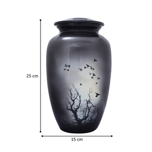 Pot d'urne décoratif artisanal Shubham pour porte-cendres de crémation Articles faits à la main par Traditional - Product Image 3