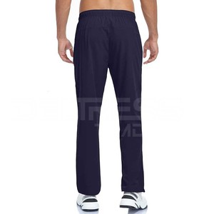 Pantalones de chándal informales de entrenamiento para hombre, pantalones de chándal holgados teñidos lisos de lona con parte inferior abierta, pantalones de salón ligeros rectos - Product Image 4