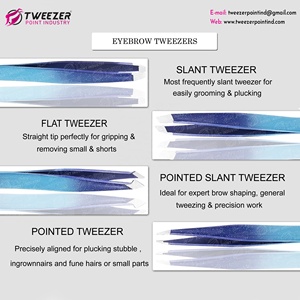 Pinzas para Cejas de Acero Inoxidable Color Arcoíris, Diseño Personalizado, Pinzas Profesionales para Cejas para Pelos Encarnados con Logotipo - Product Image 5