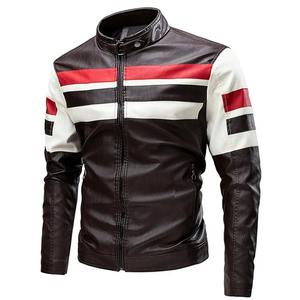 Nueva llegada de la chaqueta de cuero de los hombres de moda de los hombres de la PU de la chaqueta de cuero de alta calidad de los hombres - Product Image 3