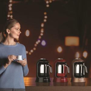Korkmaz A860-07 Kahvekolik nero/cromato macchina da caffè - Product Image 4