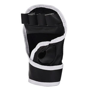 Gants de boxe demi-doigt avec logo personnalisé en cuir PU durable pour l'entraînement MMA Caractéristiques extensibles étanches - Product Image 4