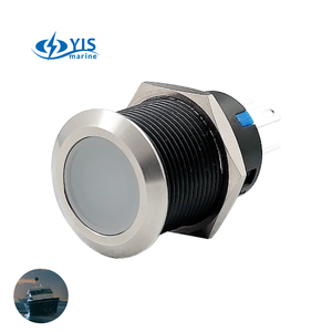 Interrupteur à bouton-poussoir en acier inoxydable étanche de produit de qualité interrupteur à bouton-poussoir lumineux LED adapté à la marine - Product Image 1