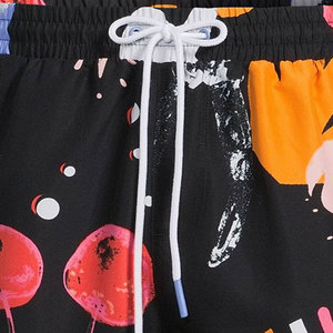 Custom Letter <b>Printed</b> Men's Basketball Shorts High Street Style 100% Polyester Elastic Waist Solid Pattern Sublimation Transfer - Product Image 4