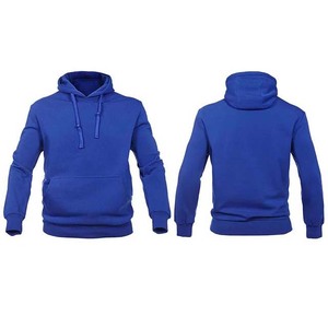 Sudaderas con capucha para hombre con logotipo personalizado, jersey de forro polar de algodón 100% cómodo, ropa deportiva para gimnasio, estilo informal azul bordado transpirable - Product Image 5