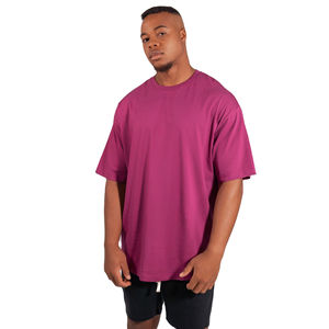 Camiseta de algodón GSM 280 de corte holgado para hombre personalizada de fabricante, camiseta de manga corta de estilo informal de talla grande, tela de Jersey Lisa - Product Image 1