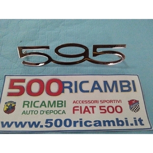 Plaque décorative ABARTH 595 FIAT 500 D F L R SCRITTA COFANO MOTORE en métal couleur chrome - Product Image 1