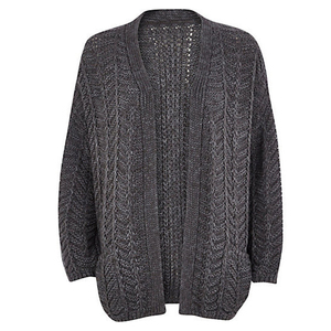 European and American Autumn and Winter Casual V-Neck <b>Cardigan</b> Knitted Sweater with Custom print Logo Pocket Women's <b>Coat</b> - Product Image 4