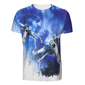 เสื้อยืดผู้ชายคอกลมเสื้อยืดผ้าฝ้ายพิมพ์ลายพิมพ์ซับลิเมชันสำหรับใส่วิ่งฟิตเนส - Product Image 2