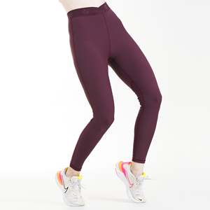 Leggings C2 color granate de cintura alta con malla, cintura elástica, talla grande, para gimnasio, con estampado de leopardo, hasta el tobillo, de spandex/nailon, talla XS - Product Image 5