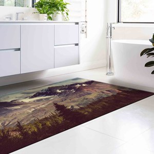 Tapis Paysage Montagne Enneigée, Tapis Imprimé, Tapis de Voiture Personnalisé, Tapis Doux à Poils Longs - Product Image 2
