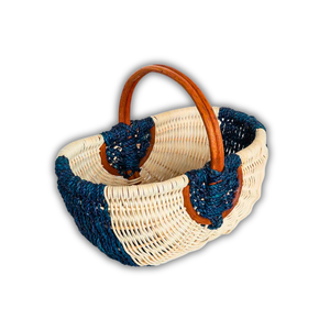 Cesta de Mimbre Natural Personalizable, Cesta de Picnic, Artesanía Vietnamita con Asa Resistente, Mimbre Natural - Product Image 1