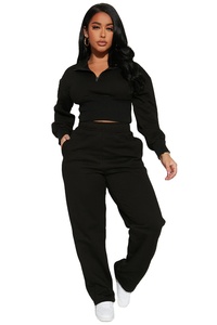 Conjunto de Sudadera con Capucha y Pantalones Acampanados con Pedrería para Mujer, Estilo Acid Wash - Product Image 1