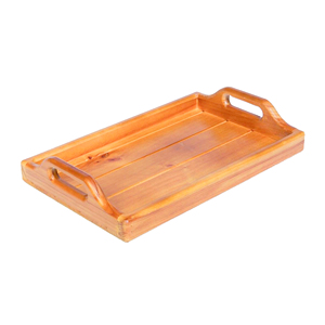 Plateau en bois et plateau de petit déjeuner pour la maison et l'hôtel Table articles décoratifs maison vaisselle plateau de service en bois avec poignée fait à la main - Product Image 3