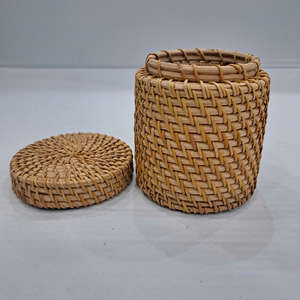 Ensemble de 6 paniers de rangement en rotin pour salle de bain, boîtes en rotin, paniers tissés, organisateurs en bois pour linge, serviettes et bouteilles, accessoires de salle de bain - Product Image 2