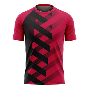 <b>Men's</b> Knitted Football T-<b>Shirt</b> Striped Soccer Jersey with Excellent Durability and Comfortable <b>Fit</b> - Product Image 4