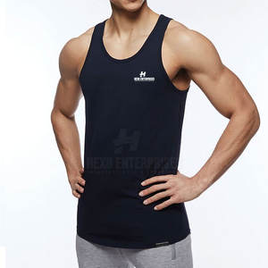 Débardeurs sans manches pour hommes, respirants et à séchage rapide, fabriqués en usine, taille personnalisée, meilleur prix, en coton et fibre de bambou, imprimés - Product Image 2