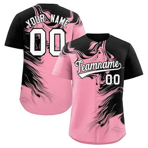 Camiseta de Béisbol Sublimada Personalizada para Hombre y Mujer, Moda, Media Manga, Cuello en V, Ropa de Softbol, 100% Poliéster, Secado Rápido, Transpirable - Product Image 5