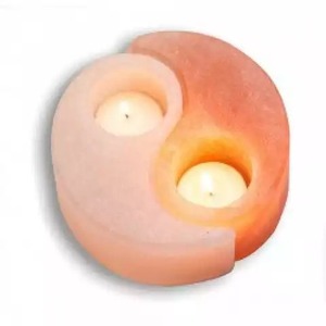 Bougeoir au sel de l'himalaya en cristal rose, lampe à thé au sel de roche, vente en gros du Pakistan - Product Image 1