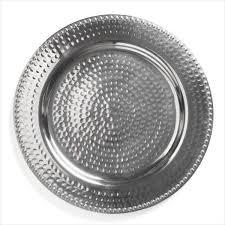 Assiette de chargeur en métal doré au design élégant organisée pour l'affichage de mariage vaisselle décorative sous assiette assiette assiette de chargeur de dessert royal - Product Image 6