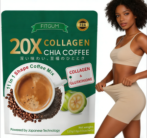 Café de Colágeno Original con Sabor a Chocolate Dulce y Semillas de Chía, Café Instantáneo Popular para Comercio Exterior Transfronterizo en Bolsa - Product Image 1