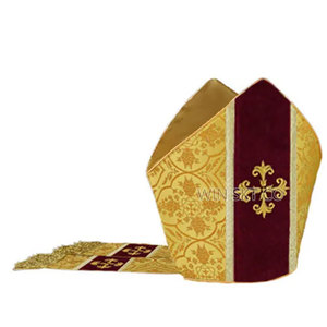 Coiffe liturgique de style moderne Mitre Disponible dans des styles modernes au meilleur prix de gros - Product Image 2