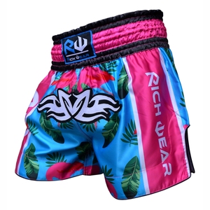 กางเกงขาสั้นมวยไทยสำหรับมวยไทยและการฝึก MMA สำหรับออกกำลังกายในยิมชุดศิลปะการต่อสู้กำหนดโลโก้ได้เอง - Product Image 3