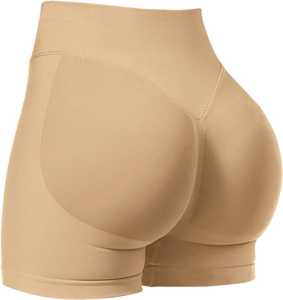 Pantalones cortos de Yoga a la moda para mujer, diseño de Control de barriga de cintura alta, tela elástica de 4 vías que absorbe la humedad para gimnasio y correr - Product Image 4