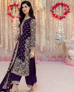 Conjunto de Kurta bordado de diseñador de alta calidad para mujer, Elegante ropa de boda india paquistaní para ocasiones especiales y fiestas - Product Image 5
