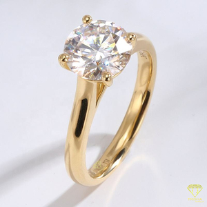 Anillo de laboratorio brillante redondo clásico personalizado de 1,2 CT para mujer, regalo de joyería elegante para boda o compromiso - Product Image 2