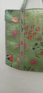 Colorful Block Print Cotton Quilted Vintage Fashion Women's Handmade Indian Artisan Design Eco-Friendly Versatile Canvas <b>Tote</b> - Product Image 4