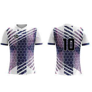 Camiseta de Fútbol Deportiva de Último Diseño para Adultos, Material de Poliéster de Alta Calidad, Camiseta de Fútbol con Estampado de Sublimación Personalizado - Product Image 1